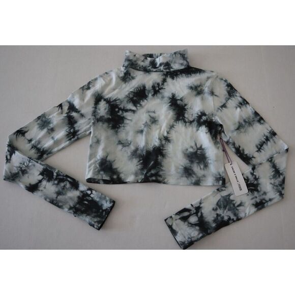 Victoria Secret Pink x Chloe x Halle Women's Sz M Tie Dye Cropped Turtleneck - Picture 1 of 7
